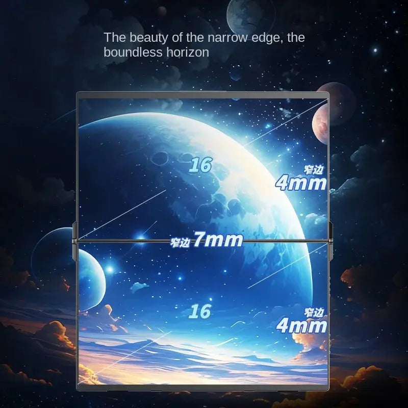 16-inch Dual-Screen Portable Display 2.5K Office Stock Designer Host Expansion Screen HD Computer Sub-Screen High Brightness Shakespare