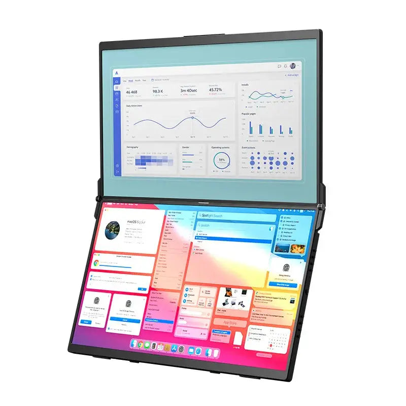 16-inch Dual-Screen Portable Display 2.5K Office Stock Designer Host Expansion Screen HD Computer Sub-Screen High Brightness Shakespare