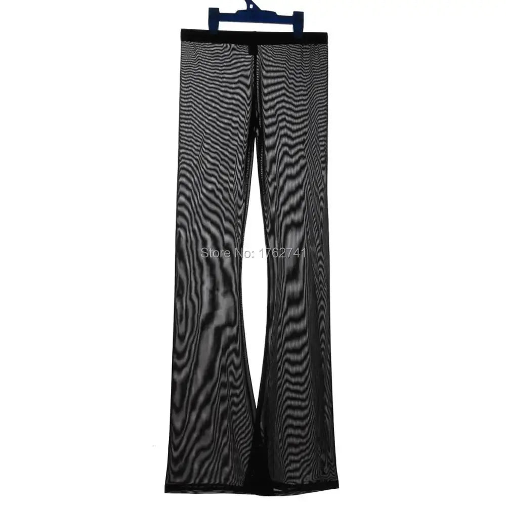 Super Sexy Women Long Pants Transparent Dress Thin Leggings Lingerie Flare Leg Shakespare