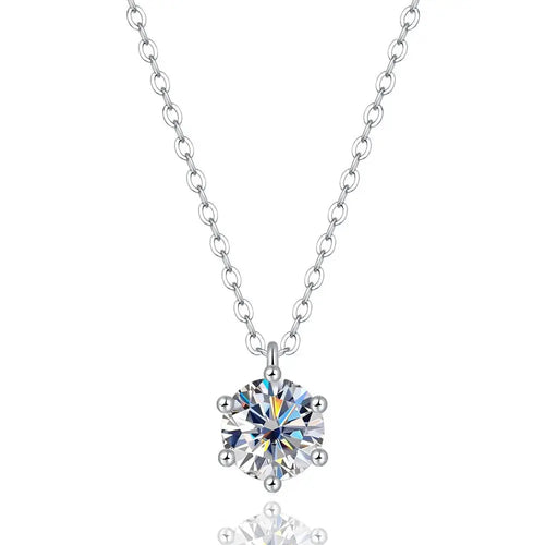 Real D Color 2 Carat Moissanite Pendant Necklace GRA Certificate for Women Wedding Bridal 100% S925 Sterling Silver Fine Jewelry Shakespare