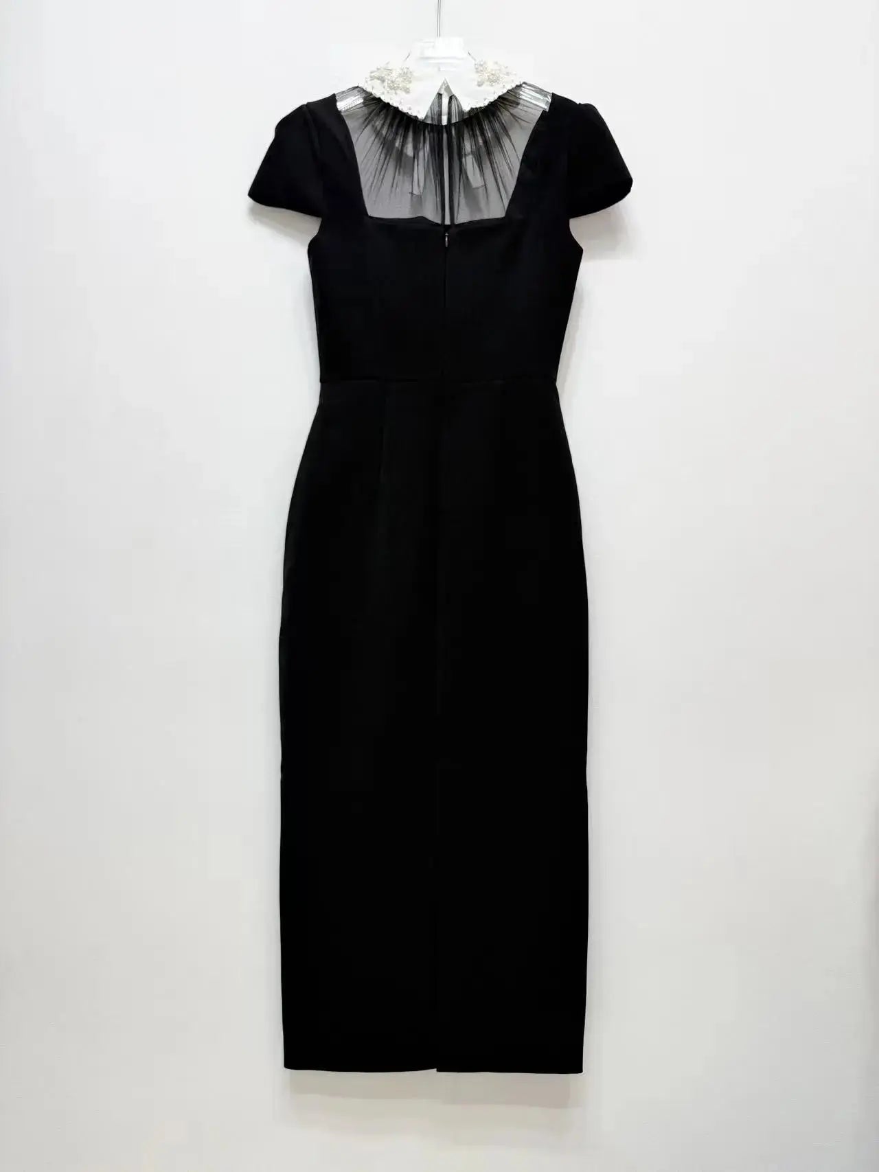 2026 Spring Summer Fashion Classic Contrast Color Lapel Dress Women Elegant Bow High Waist Short Sleeve Slim Black Robe Ladies Shakespare