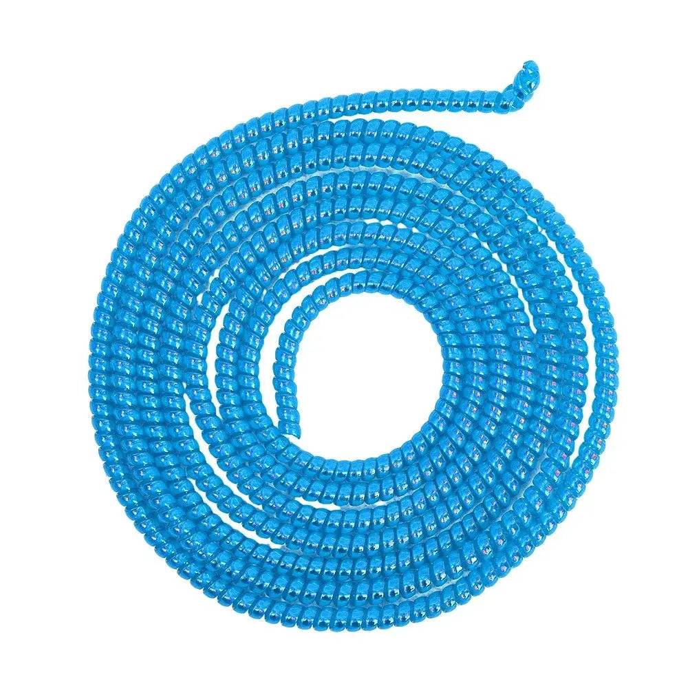 1Roll 1.6m Laser Color USB Charging Data Cable Protector Anti-break Spring Protection Rope Wire Cord Rope Earphone Bobbin Winder Shakespare