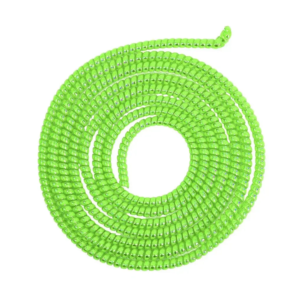 1Roll 1.6m Laser Color USB Charging Data Cable Protector Anti-break Spring Protection Rope Wire Cord Rope Earphone Bobbin Winder Shakespare