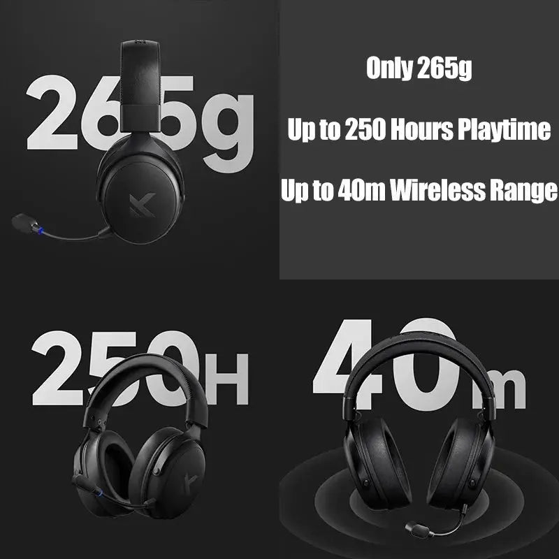MCHOSE V9 pro E-Sports Headset with Microphone Tri-Mode Gaming USB Wireless 7.1 Channel Surround Sound Portable Audio Headphones Shakespare