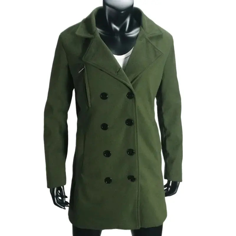 Outerwears Winter Women's Trench Coat Double Breasted with Lining European Size Coats Lapel Casual Long Jacket Women's Clothing Shakespare