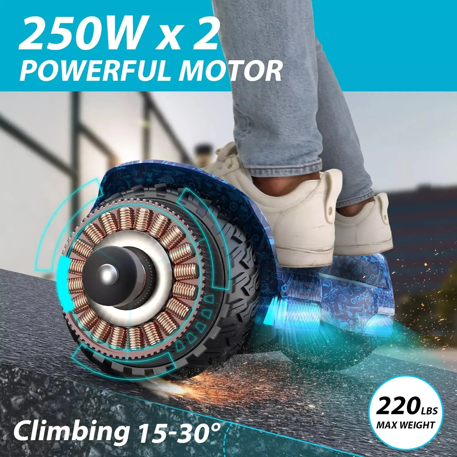 2 Wheel Electric Scooter Hoverboard for Sale 6.5 Inch Self Balance Hoverboard bluetooth with LED for Adult Shakespare
