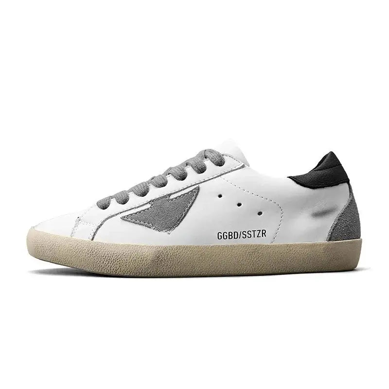 2025 New Couple Sports Shoes, Flat Anti-slip Skateboarding Shoes, Couple Retro Dirty White Shoes, Student Couple Shoes Shakespare