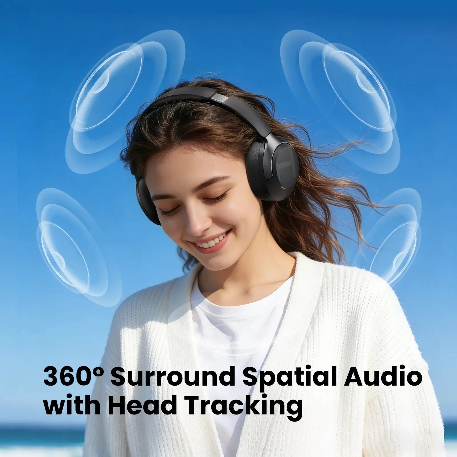 HAYLOU S40 ANC Wireless Headphone 50dB Noise Canceling Hi-Res 3D Spatial Audio Earphone with LDAC Bluetooth 6.0 Over Ear Headset Shakespare