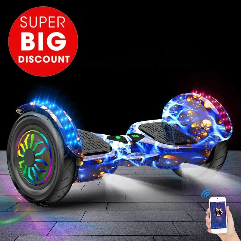 10 Inch  Hoverboard Scooter Hover Board  Luminous Wheel Self-balancing Electric Scooters Shakespare
