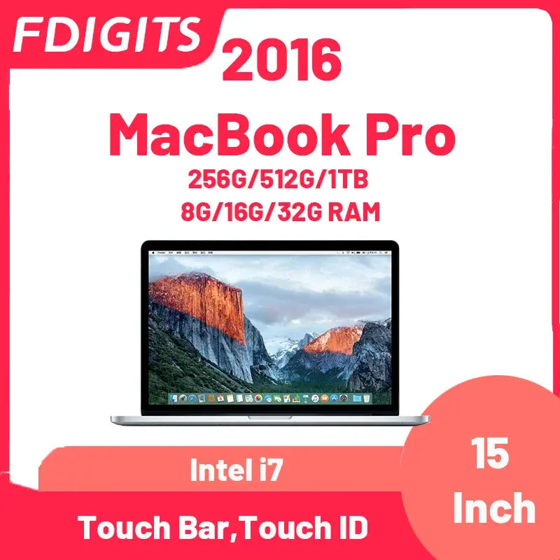2016 MacBook Pro Pro450 Intel i7 15Inch Touch ID，Touch Bar,control keyboard 256G/512G/1TB 8G/16G/32G RAM notebooks Laptop. Shakespare