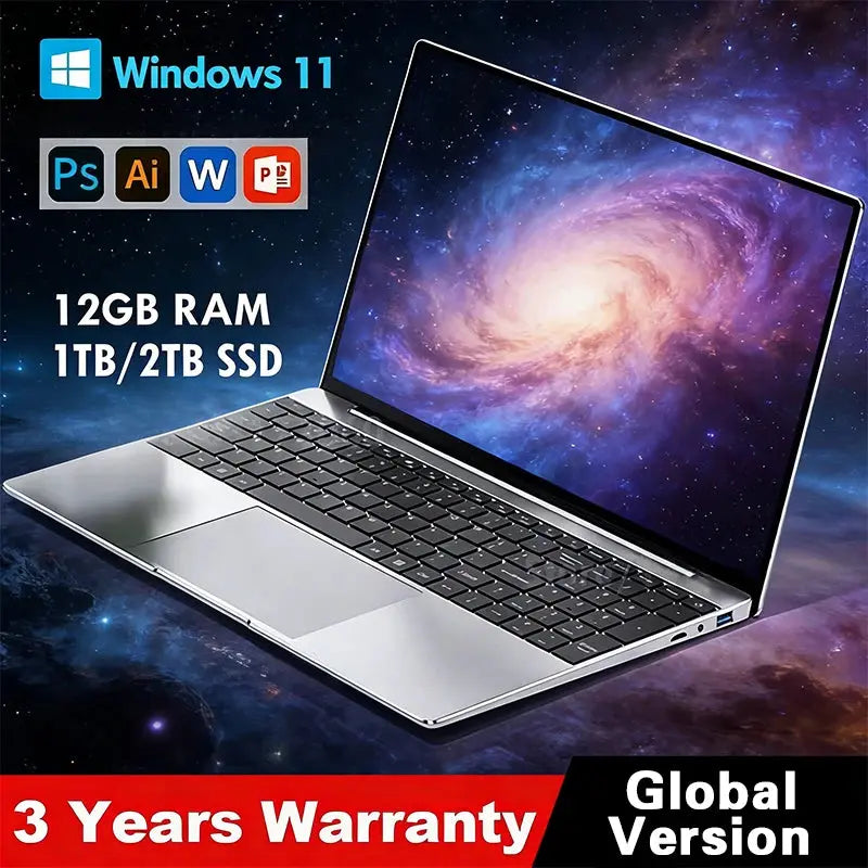 2026 14.1" Laptop Computer Intel Atom A3950 Windows 11 Pro Laptops Gaming 1920*1080 HD DDR4 16GB SSD 1TB Portable Notebook PC Shakespare