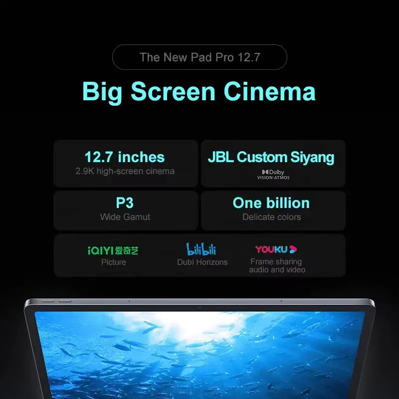 Lenovo XIAOXIN Pad Pro12.7 2025Office study gaming tablet with super interconnection Dimensity 8300 2.9K 144Hz gray Shakespare