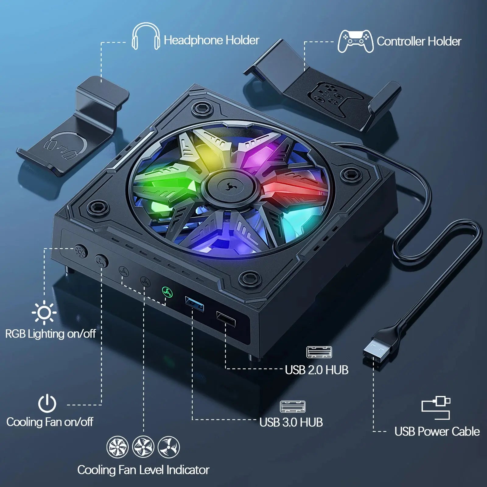 HUADAI Cooling Fan for Xbox Series X with Automatic Fan Speed Adjustable by Temperature, High Performance Cooling, Low Noise ﻿ Shakespare