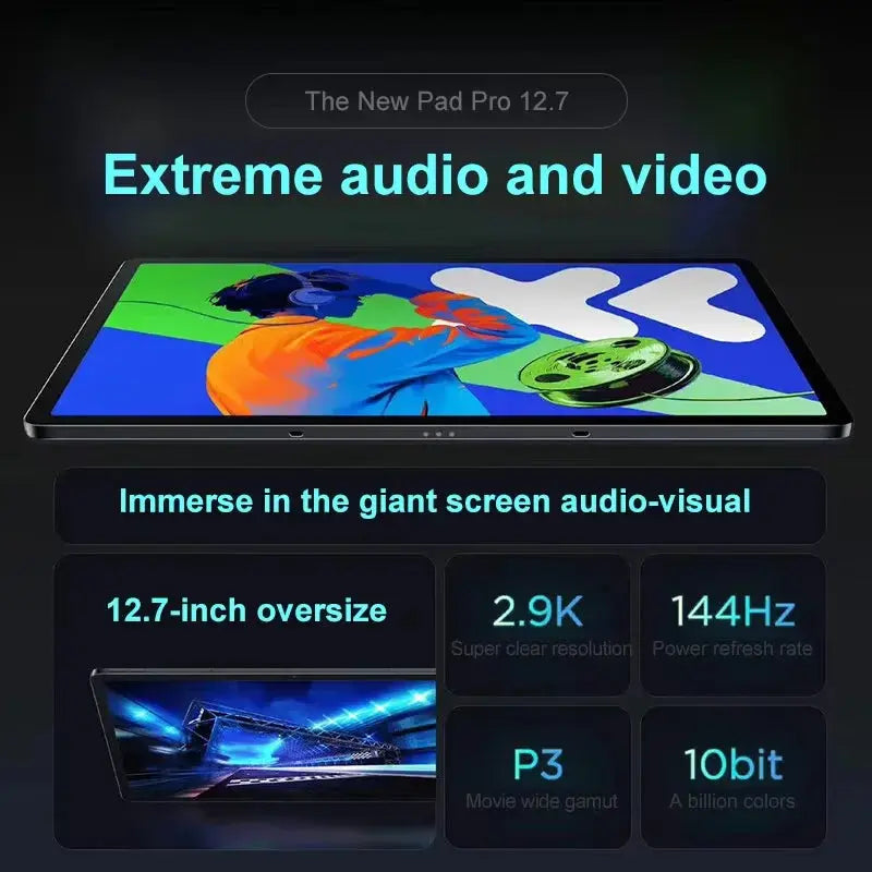 Lenovo XIAOXIN Pad Pro12.7 2025Office study gaming tablet with super interconnection Dimensity 8300 2.9K 144Hz gray Shakespare