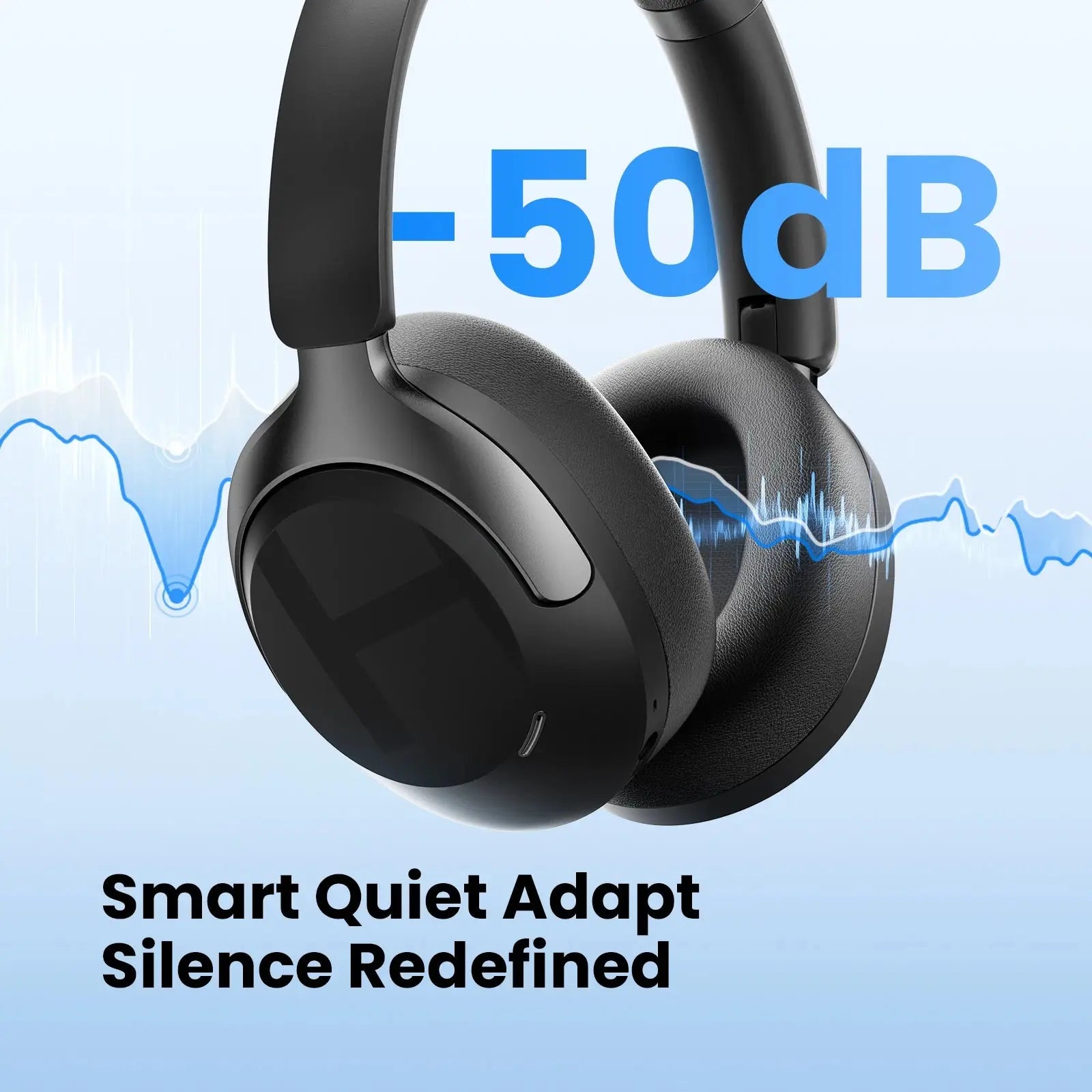 HAYLOU S40 ANC Wireless Headphone 50dB Noise Canceling Hi-Res 3D Spatial Audio Earphone with LDAC Bluetooth 6.0 Over Ear Headset Shakespare