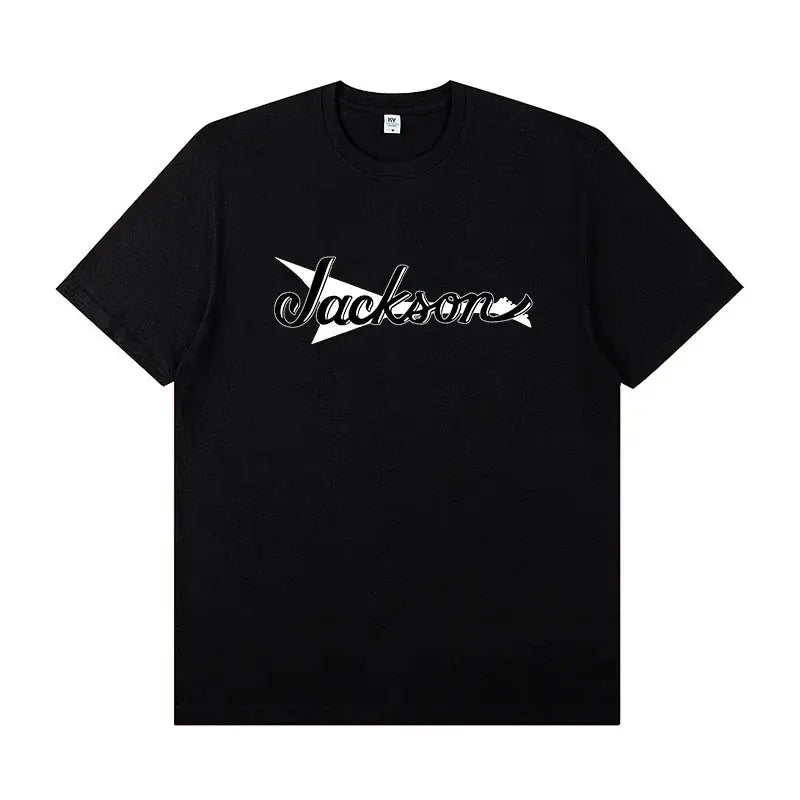 JACKSON SHARKROT Jackson Electric Guitar with Short Sleeve T-shirt Rock Band Outfit Casual T-shirt for Men and Women Shakespare