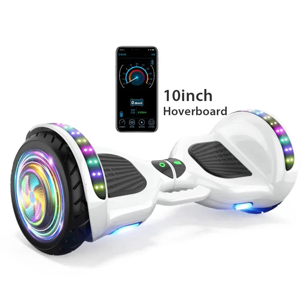 2024 New Cool Lighting Tunnel Motor Hoverboard 10inch Self Balance Scooter 700W Dual Motor For Kids And Adults Shakespare