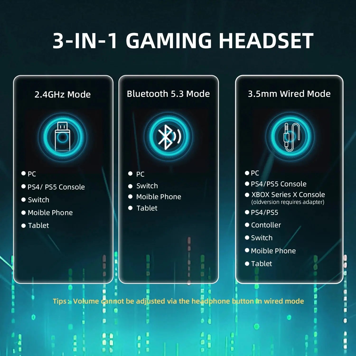 Attack Shark L80PRO Lightweight Gaming Headset Triple-Mode Connection Flexible Dual Microphones Supports PC,Mac,PS, XBOX Shakespare
