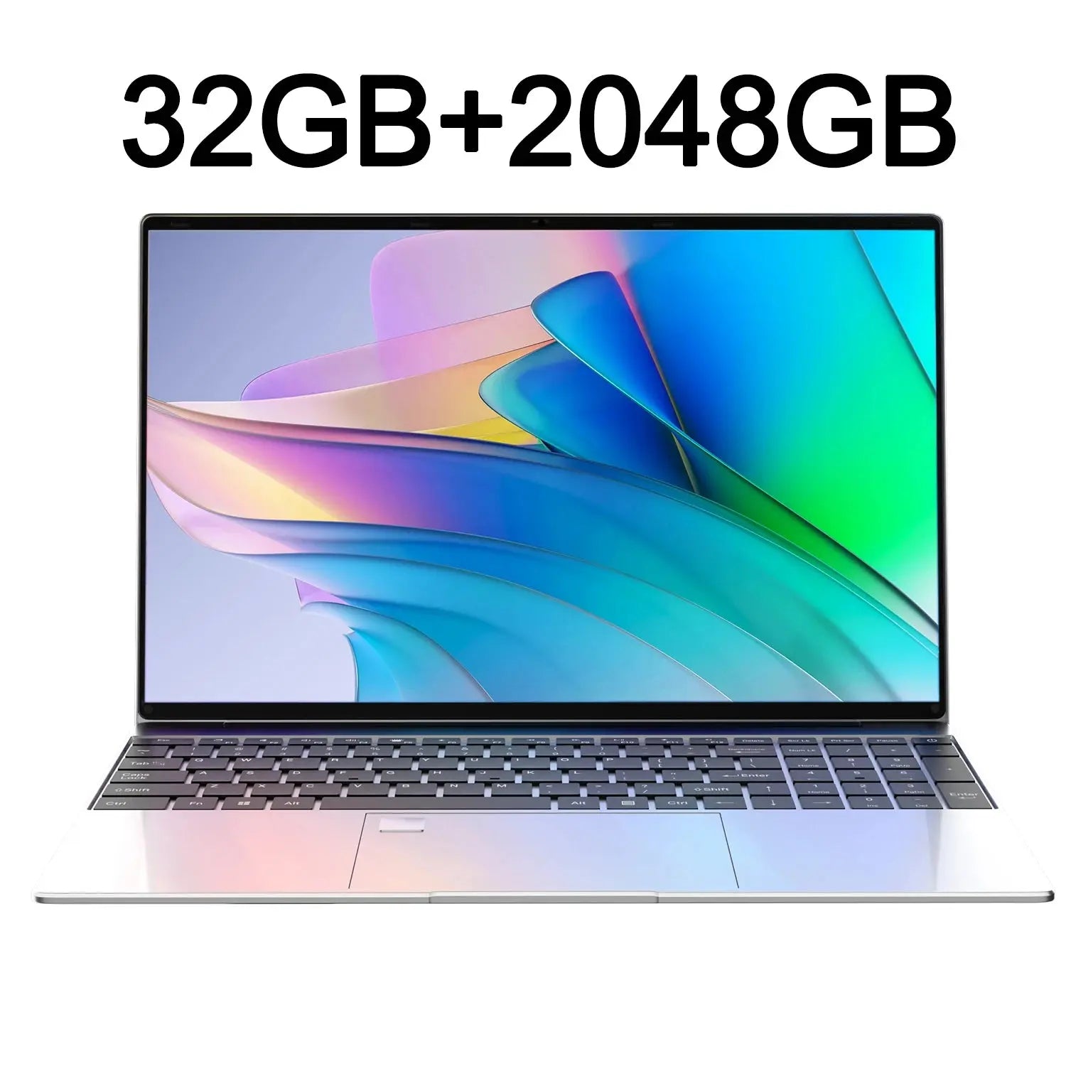 New 15.6" Portable Laptop Intel 6500Y 32GB RAM 2TB SSD Windows 11 5000mAh Backlit Keyboard Fingerprint Office Gaming Notebook PC Shakespare