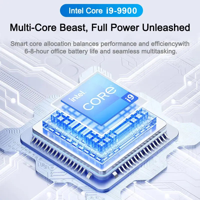 LENO 2026 NEW 14.1" Laptop Intel Core i9-9900 32GB 2TB Gaming Computer PC Windows11 Gamer office Ultra Slim Notebook 1920*1080 Shakespare